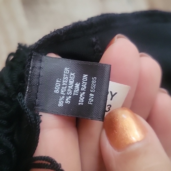 Express Size 0 Black Full Fringe Strapless Mini Dress - Picture 6 of 7